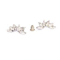 Crystal Lotus Marquise Ear Crawlers